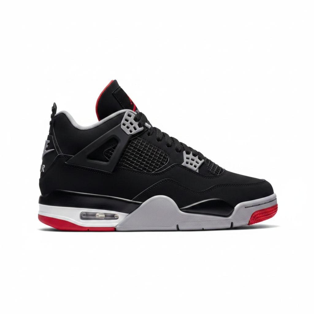 Air Jordan 4 Retro Bred Reimagined - Black/Cement Grey/Summit White/Fire Red - IX8180-001