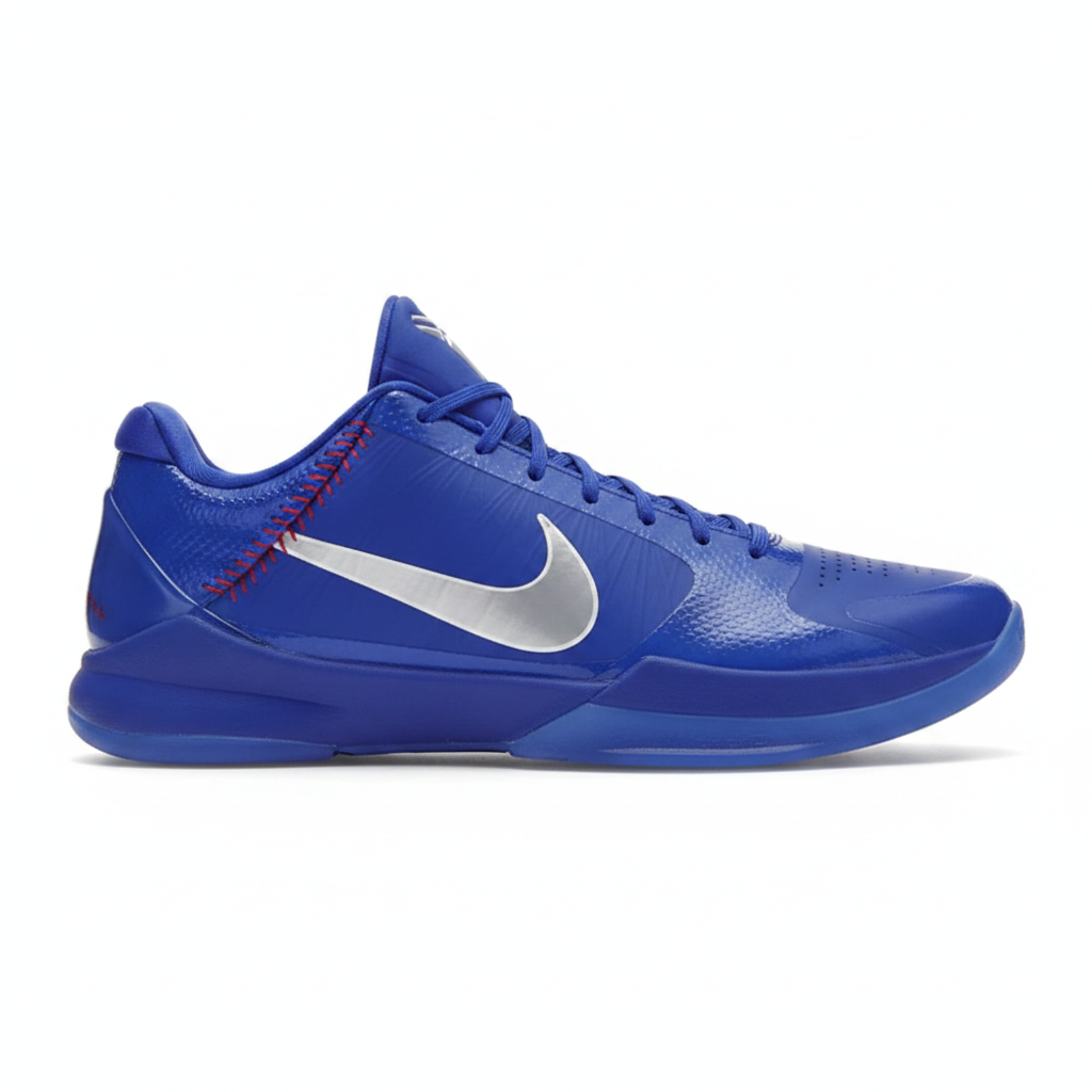 Nike Kobe 5 Protro Rush Blue Wolf Grey Comet Red IO6256-400 lateral view