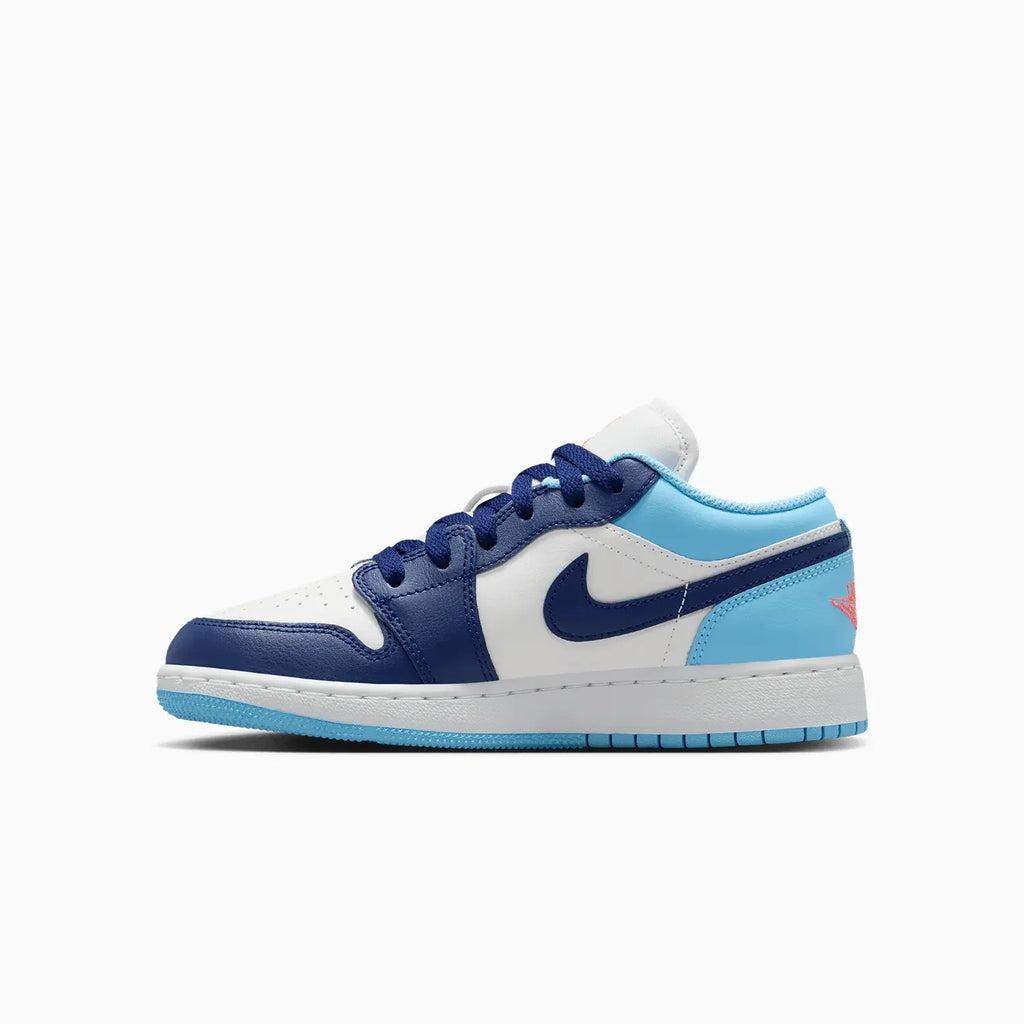 Kid's Air Jordan 1 Low "Sail Blue Chill" Grade School