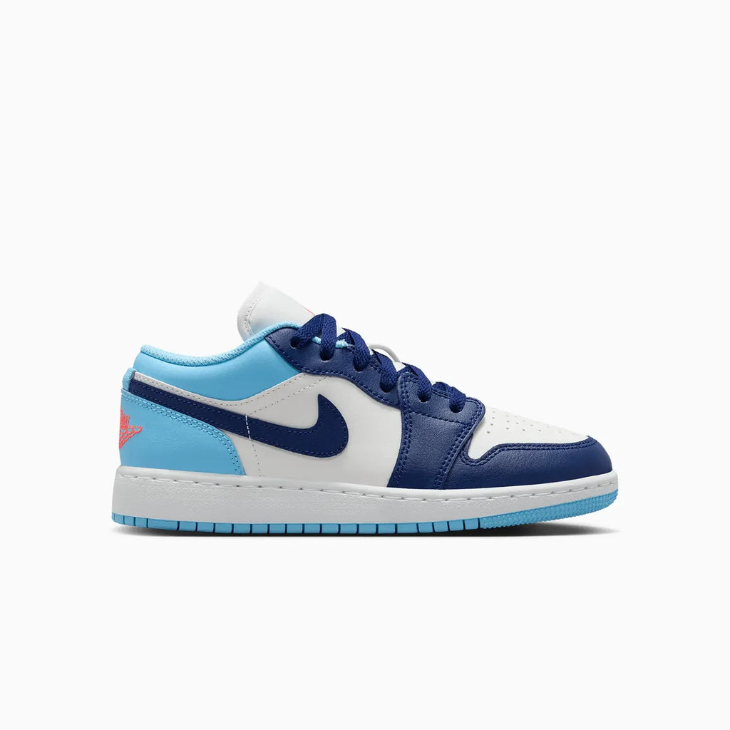 Kid's Air Jordan 1 Low "Sail Blue Chill" Grade School