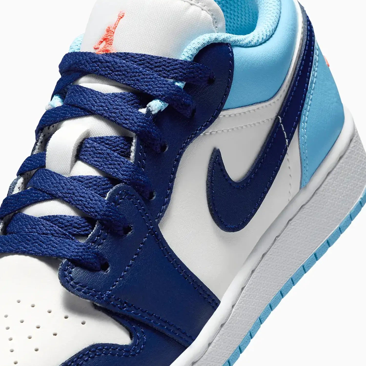 Kid's Air Jordan 1 Low "Sail Blue Chill" Grade School