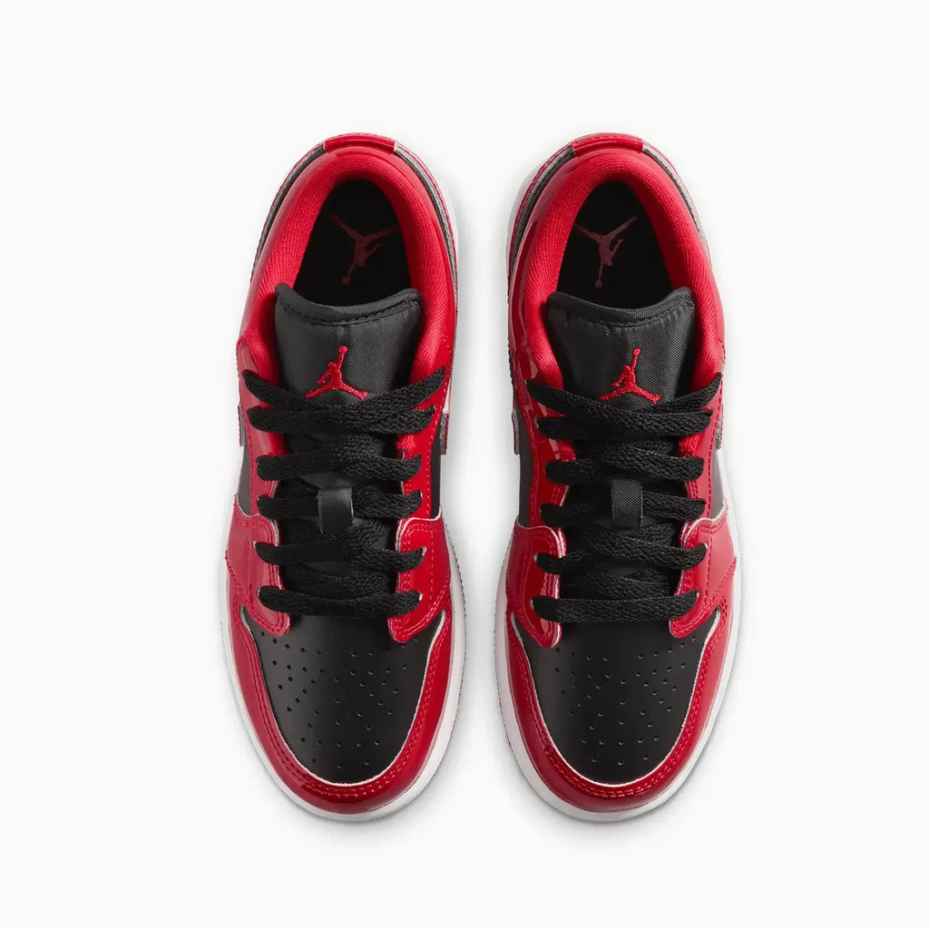 Kid's Air Jordan 1 Low SE "Patent Bred Toe" Grade School