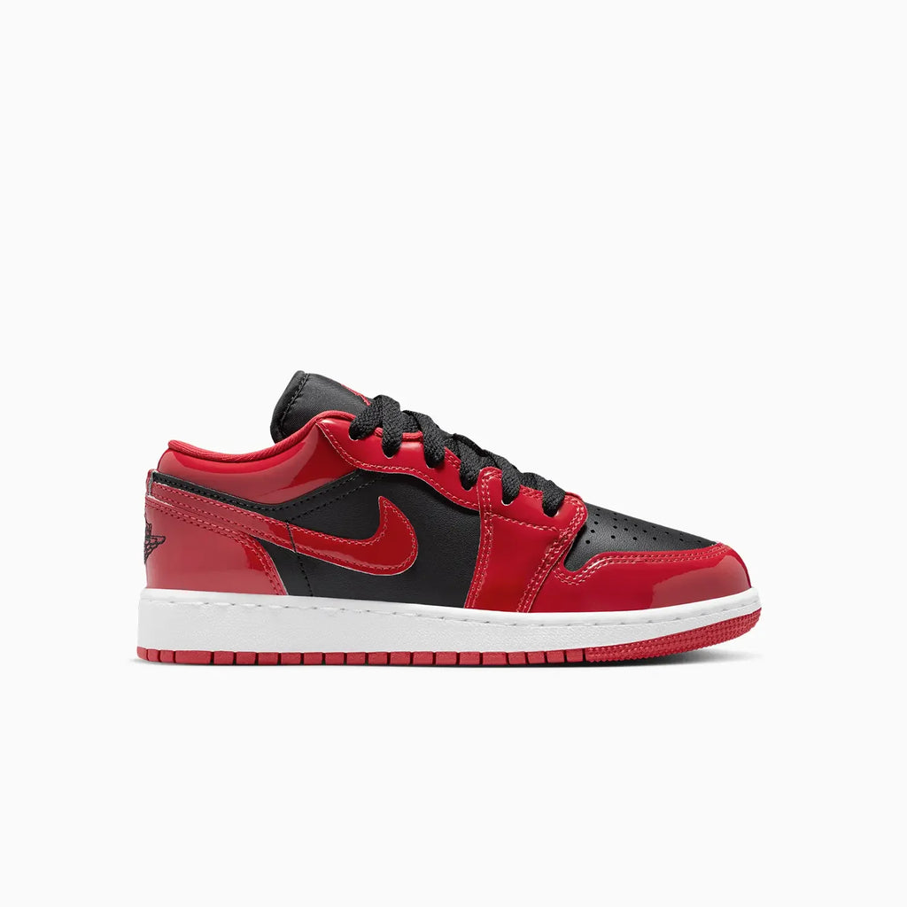 Kid's Air Jordan 1 Low SE "Patent Bred Toe" Grade School