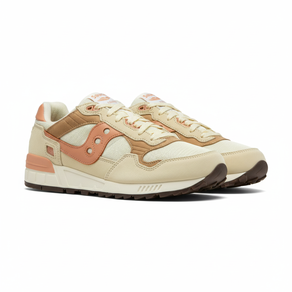 Saucony Shadow 5000 Men's Shoes Cream Salmon Athletic Sneakers