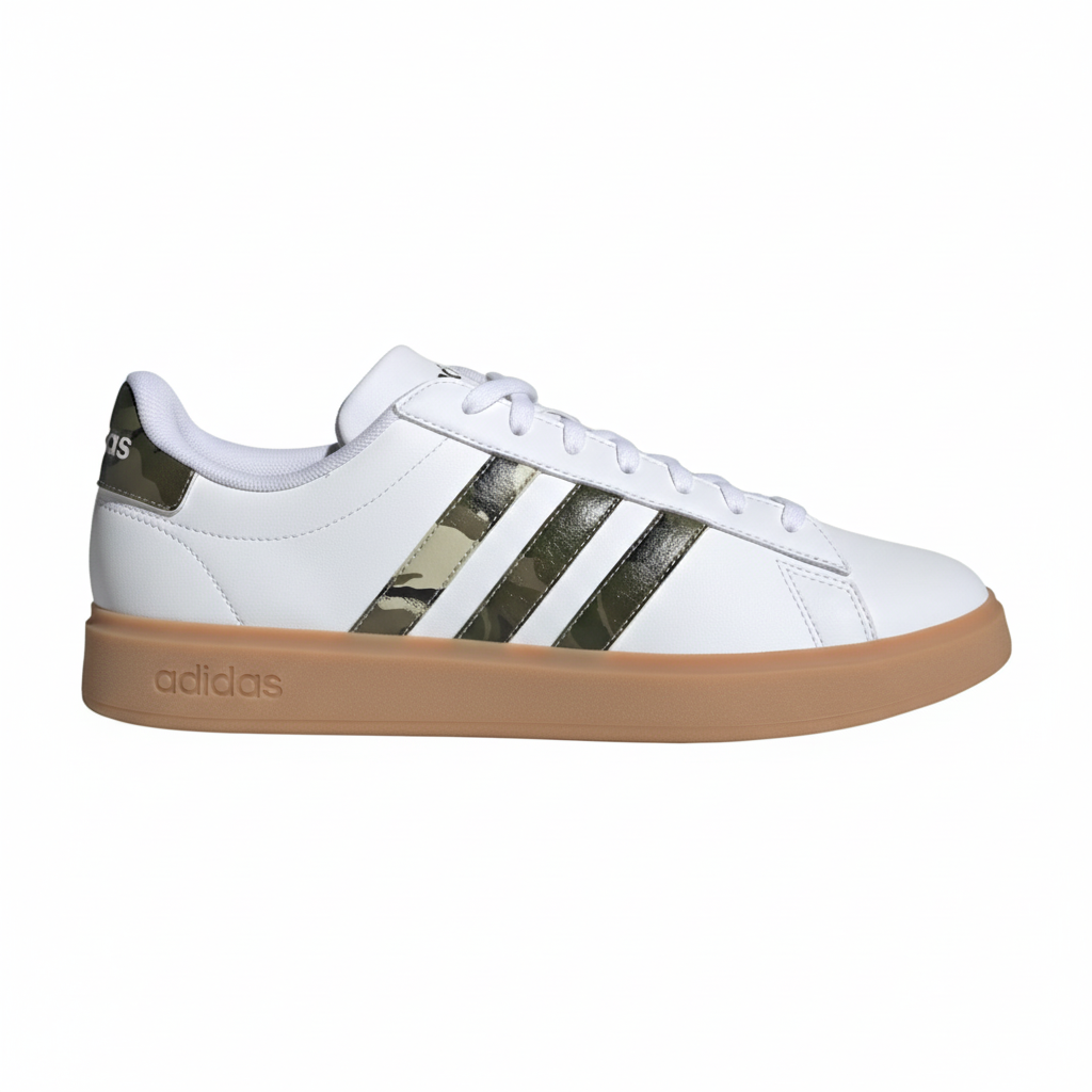 adidas Grand Court 2.0  Cloud White Olive Strata Putty Grey