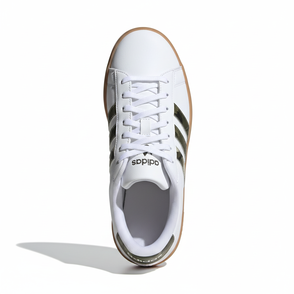 adidas Grand Court 2.0  Cloud White Olive Strata Putty Grey