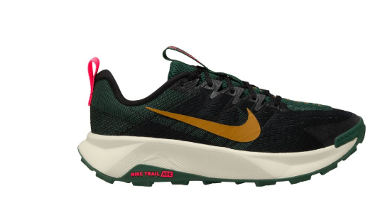 Nike Wildhorse 8 Trail Running Shoe in Black/Fir/Bright Crimson/Desert Ochre – lateral view